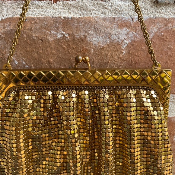Vintage Whiting & Davis Gold Mesh Evening Bag Clutch Made in USA - Picture 7 of 16